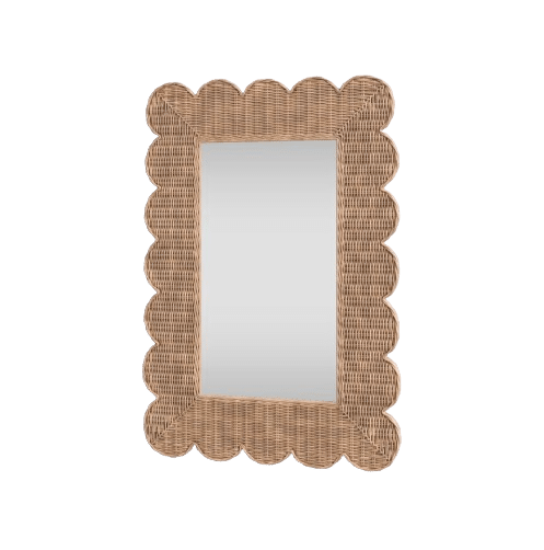 Reva Rattan Flat Wall Mirror